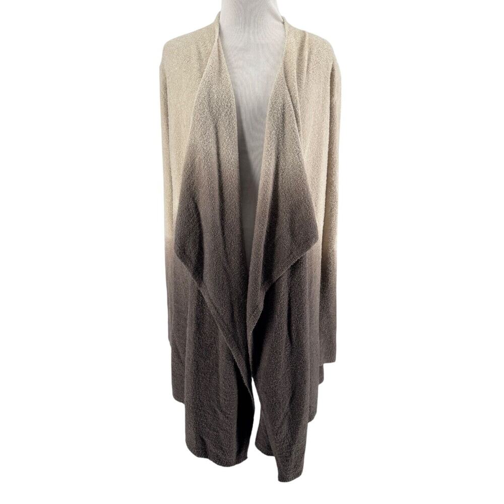 Barefoot Dreams Women's Beige Brown Bamboo Chic Lite Cardigan Calypso Wrap S/M